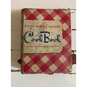 Vintage Better Homes and Gardens Cook Book Red Checkered Covers 1946